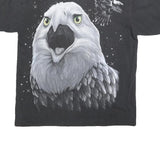 ROCK EAGLE Single Stitch Mens Black Eagle Graphic T-Shirt L Short Sleeve