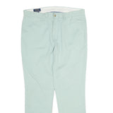 POLO RALPH LAUREN Mens Cotton Light Green Regular Straight Trousers W36 L30