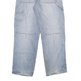 HT Mens Relaxed Blue Denim Light Wash Jeans W28 L30 Zip Closure Casual Workwear