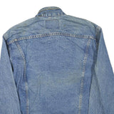 LEVI'S Mens Blue Cotton Blend Denim Jacket L Button Closure Classic Fit
