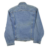 LEVI'S Mens Blue Cotton Blend Denim Jacket L Button Closure Classic Fit