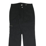 BELOWZERO Mens Cotton Blend Black Relaxed Straight Trousers W32 L32 Casual Zip