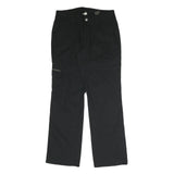 BELOWZERO Mens Cotton Blend Black Relaxed Straight Trousers W32 L32 Casual Zip