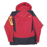 JACK WOLFSKIN Womens Red & Navy Outdoor Jacket UK 18 Polyester Blend Zip