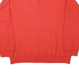 COMPAGNIE DE CALINOFNIE Mens Red Henley L Cotton Blend Casual Sweatshirt