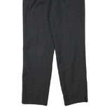 CHADWICKS Womens Wool Black Relaxed Straight Trousers W27 L28 Classic Formal