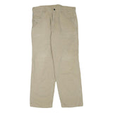 CARHARTT Mens Cotton Blend Beige Regular Fit Straight Leg Trousers W38 L34