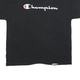 CHAMPION Mens Black L Short Sleeve Crew Neck Logo Cotton Blend T-Shirt