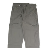 LETS GO Mens Cotton Blend Grey Relaxed Straight Trousers W38 L33 Casual Utility