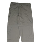 LETS GO Mens Cotton Blend Grey Relaxed Straight Trousers W38 L33 Casual Utility