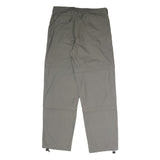 LETS GO Mens Cotton Blend Grey Relaxed Straight Trousers W38 L33 Casual Utility