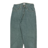 TRADERS Womens Jeans Green Regular Straight Denim W25 L28 Comfortable Cotton