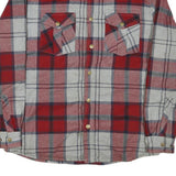 DISTILLERY Mens Red & Grey Check Shirt L Cotton Blend Long Sleeve Button Shirt