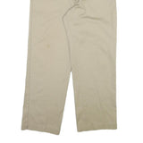 DICKIES Mens Beige Cotton Blend Regular Straight Trousers W36 L30 Workwear Zip