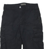 DECREE Womens Black Cargo Cotton Blend Shorts M W30 Utility Casual Summer