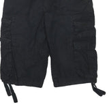 DECREE Womens Black Cargo Cotton Blend Shorts M W30 Utility Casual Summer