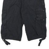 DECREE Womens Black Cargo Cotton Blend Shorts M W30 Utility Casual Summer