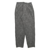 OFFSHORE Womens Grey Cotton Blend Regular Fit Trousers W28 L30 Ribbed Texture