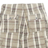 LEVI'S Mens Cotton Beige Plaid Casual Cargo Shorts S W30