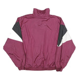 J. BLAIR Womens Burgundy & Black Zip Jacket XL Nylon Colourblock Lightweight