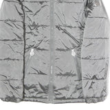 MICHAEL KORS Womens Grey Jacket S Polyester Puffer Zip Casual Lightweight