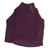 CALVIN KLEIN Womens Purple Plain Pullover Jumper Crew Neck Basic Knit L Casual