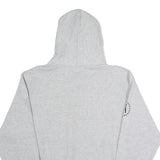 CHAMPION Mens Grey Positive Vibes Only Pullover Hoodie L Cotton Blend