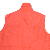 CONTENDER Womens Orange Quilted Sleeveless Jacket L Polyester Zip
