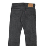 LEVI'S 513 Mens Jeans Black Regular Straight Denim Medium W30 L28 Zip Cotton