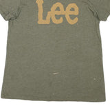 LEE Womens Green Cotton Blend T-Shirt M Short Sleeve Round Neck Casual Top