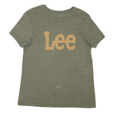 LEE Womens Green Cotton Blend T-Shirt M Short Sleeve Round Neck Casual Top