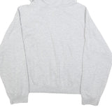 REEBOK Womens Grey Zip Up Hoodie UK 12 Cotton Blend Casual Sweatshirt