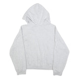 REEBOK Womens Grey Zip Up Hoodie UK 12 Cotton Blend Casual Sweatshirt