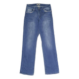 Y&F Womens Regular Fit Blue Denim Jeans Cotton Blend W30 L32 Embroidered Pockets