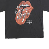 THE ROLLING STONES Womens Black Tour Of America 78 Graphic T-Shirt 2XL Short
