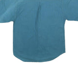 TIMBER TRAIL Mens Blue Shirt L Short Sleeve Cotton Casual Pocket Button