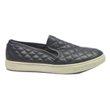 STEVE MADDEN Womens Black Quilted Slip-On Trainers Polyester Blend UK 8