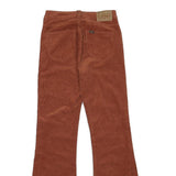 LEE Womens Cotton Blend Rust Brown Regular Fit Flared Trousers W24 L29 Corduroy