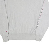 CHAMPION Mens Grey Crew Neck M REVXP Graphic Sweatshirt Cotton Blend Pullover