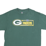MAJESTIC Mens Green Green & Yellow Packers Graphic T-Shirt XL Short Sleeve Crew