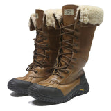 UGG Adirondack III Womens Lace-Up Boots Brown Leather UK 7.5 Warm Winter Grip