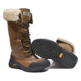 UGG Adirondack III Womens Lace-Up Boots Brown Leather UK 7.5 Warm Winter Grip