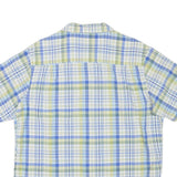 LEVI'S Mens Blue Green Shirt L Cotton Blend Short Sleeve Plaid Summer Casual