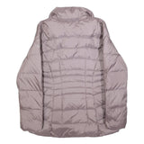 CALVIN KLEIN Womens Grey Pink Puffer Jacket S Polyester Zip Lightweight Warm