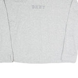 DKNY Womens Grey Cotton Blend Crew Neck Sweatshirt M Casual Pullover