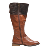 TAMARIS High Boots Brown Leather Womens UK 4
