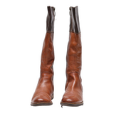 TAMARIS High Boots Brown Leather Womens UK 4