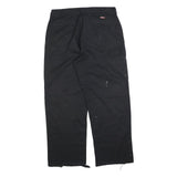 DICKIES Mens Regular Black Cotton Blend Trousers W36 L32 Workwear Zip Closure
