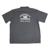 DICKIES Mens Grey BBQ Chicago Work Shirt 2XL Polyester Blend Button Short Sleeve