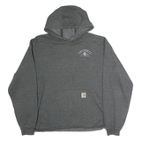 CARHARTT Mens Grey Hoodie XL Cotton Pullover Workwear Casual Sweatshirt